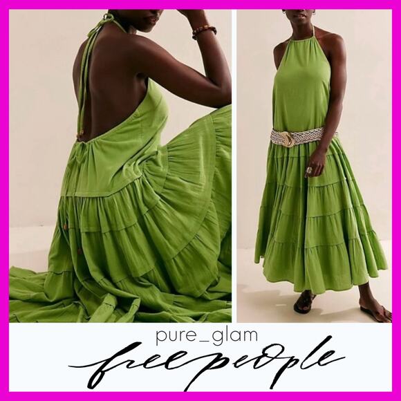 Free People maxi dress travel vacation long boho medium - Picture 1 of 5